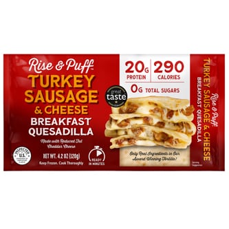 Rise & Puff Breakfast Quesadilla Turkey Sausage & Cheese