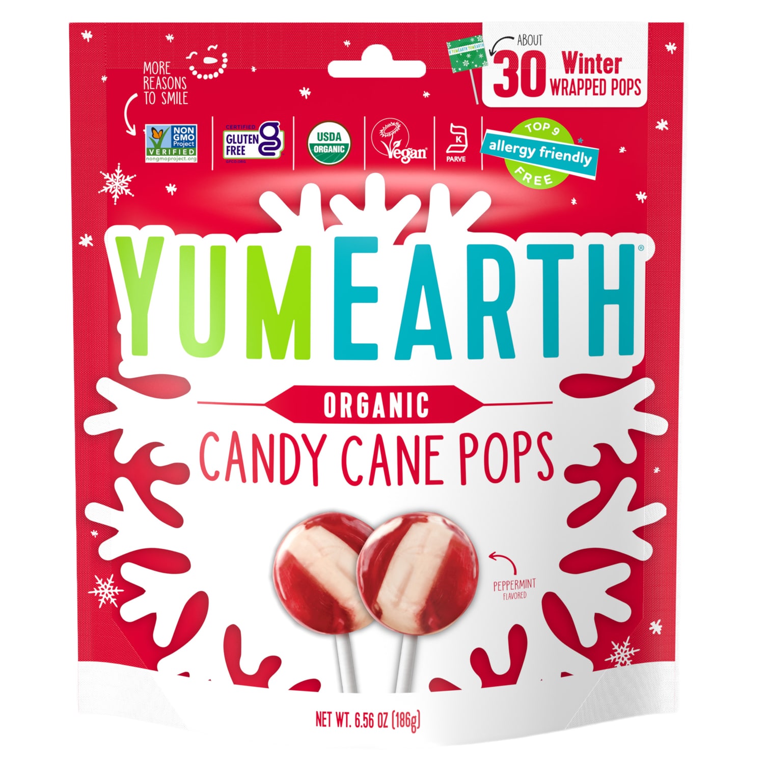 Yum Earth Organic Candy Cane Pops