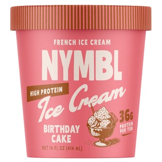 Nymbl High Protein Ice Cream Birthday Cake