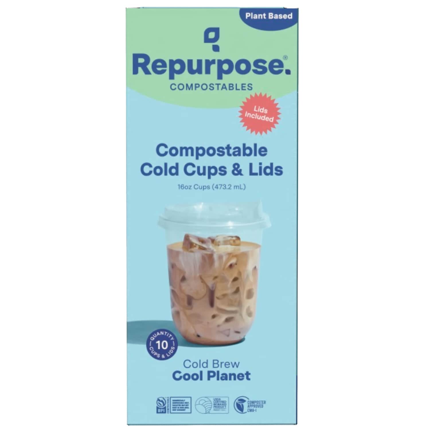 Repurpose Compostable Cold Cups and Lids
