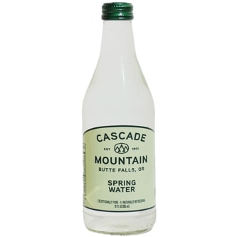 Cascade Mountain Spring Water, Glass Bottle