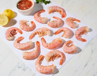 Wild Patagonian Red Shrimp, EZ Peel, 16-20/lb, Previously Frozen