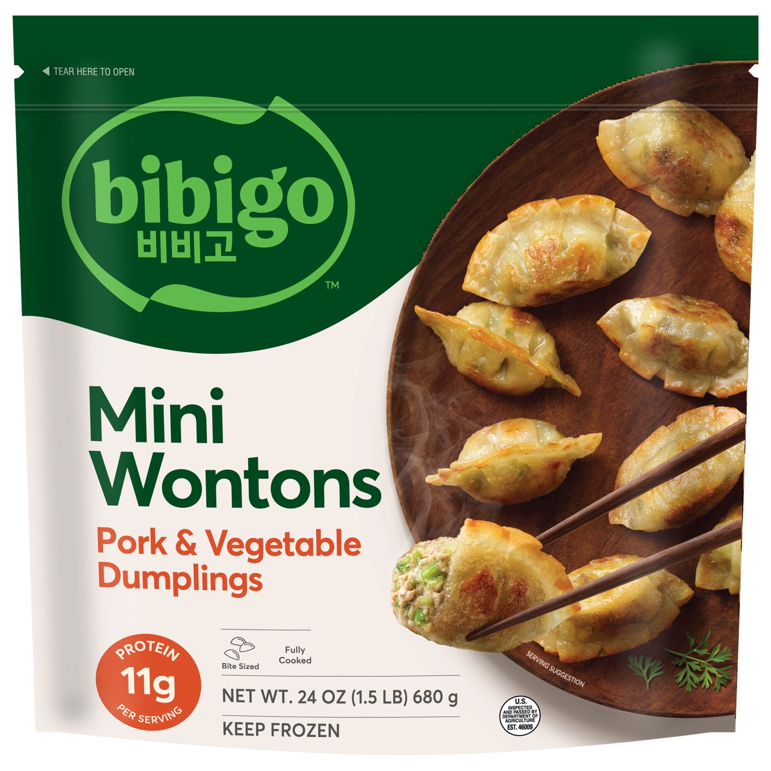 Bibigo Mini Wontons Pork & Vegetable Dumplings