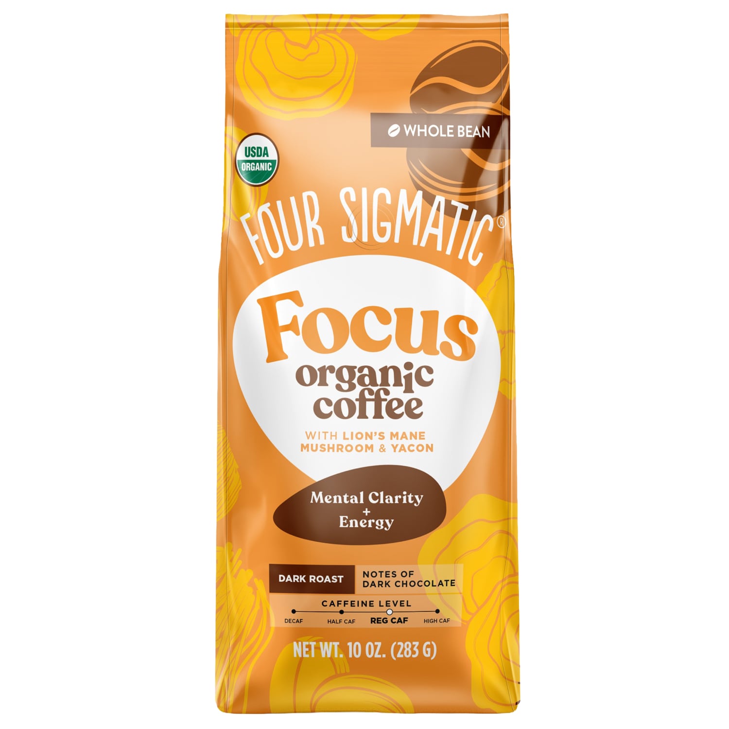 Four Sigmatic Organic Dark Roast Whole Bean Coffee, Focus