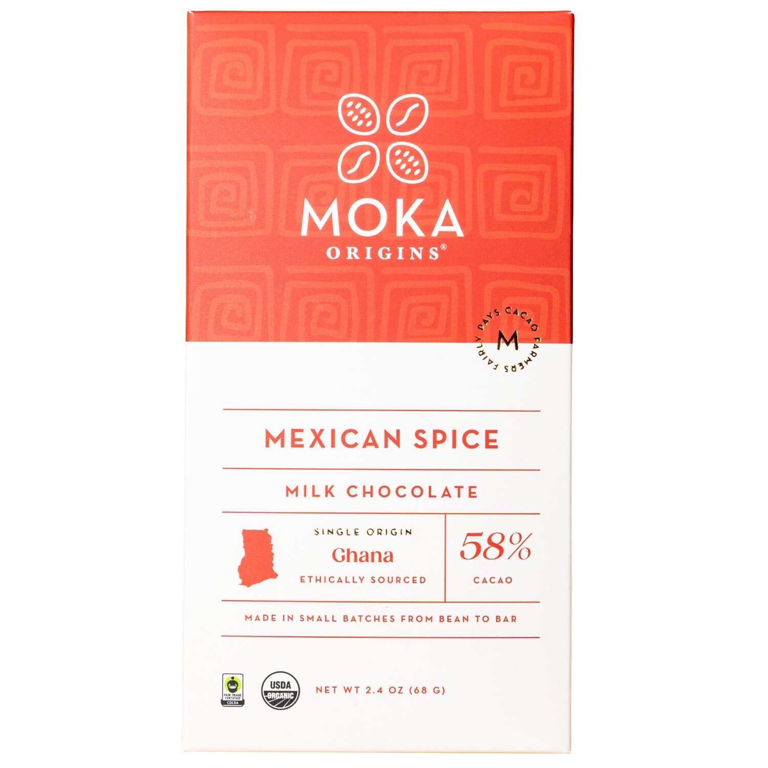 Moka Origins 58% Milk Chocolate, Mexican Spice
