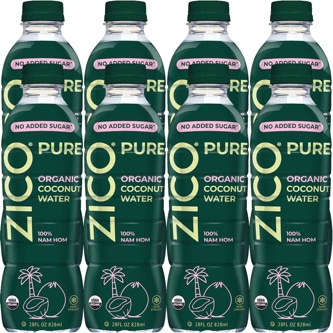 Zico Organic Coconut Water, Plastic Bottle, Case