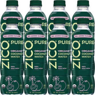 Zico Organic Coconut Water, Plastic Bottle, Case