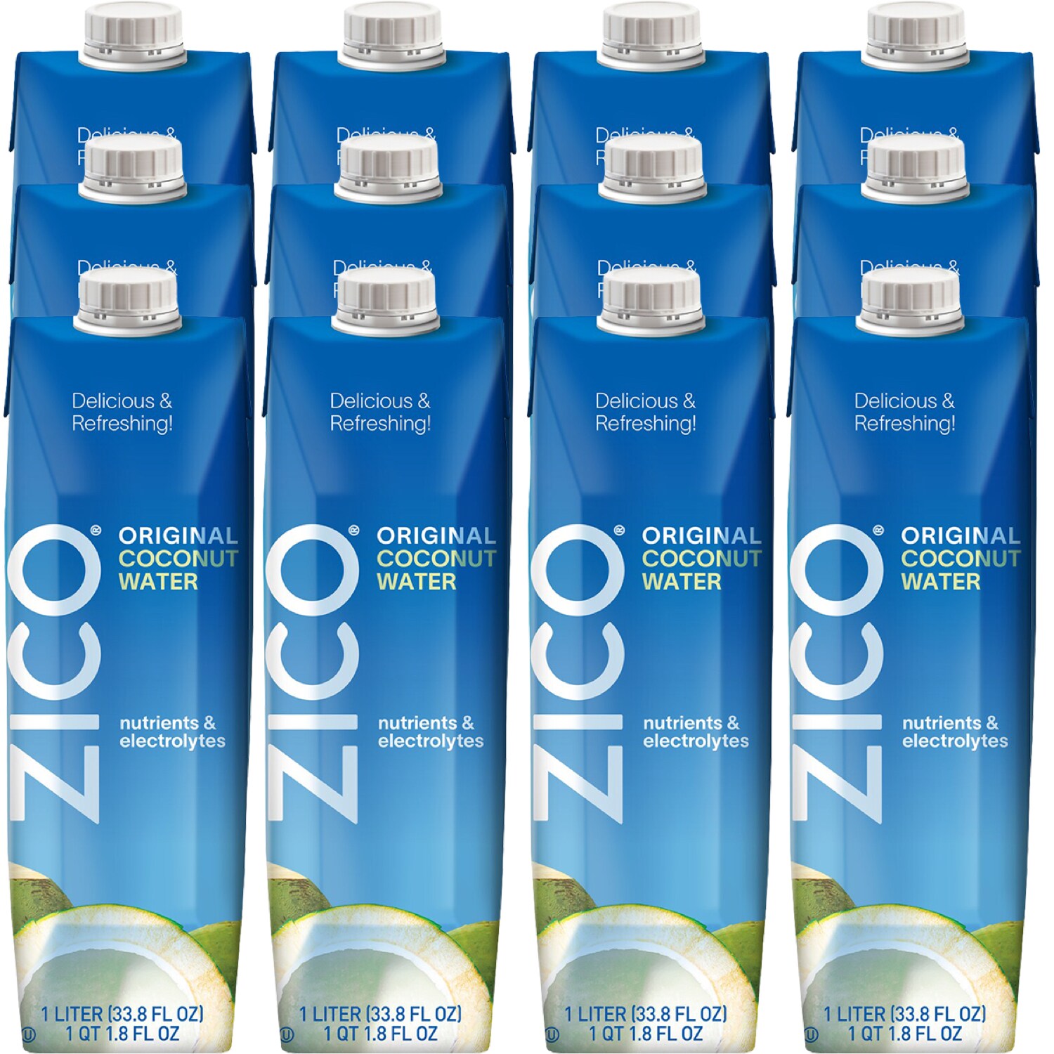 Zico Coconut Water, Natural Blend, Carton, Case