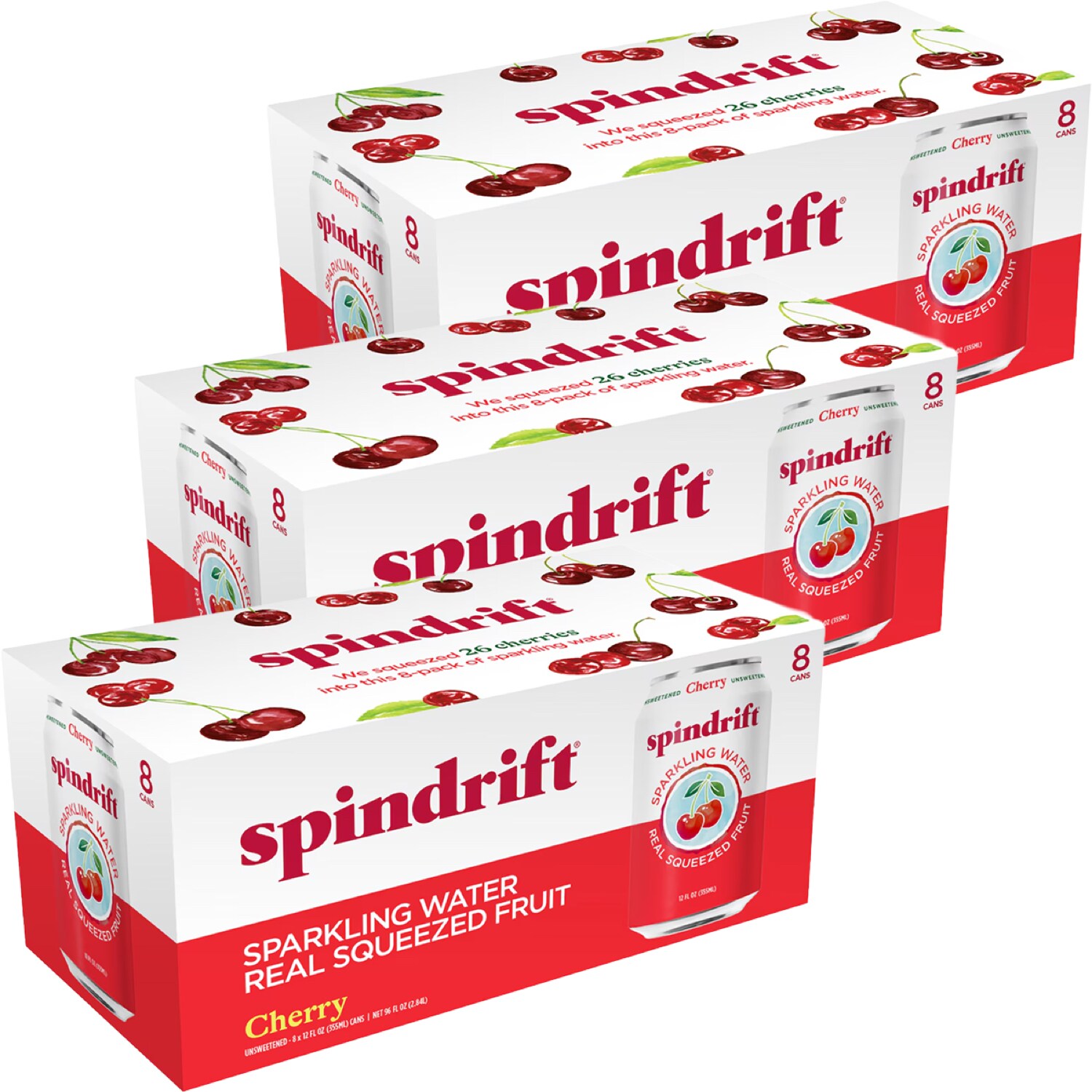 Spindrift Sparkling Water, Cherry, Case