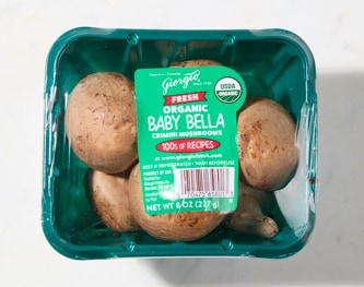 Organic Baby Bella Mushrooms, Packaged 