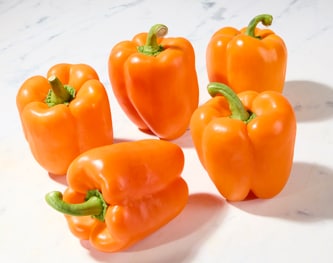 Organic Orange Greenhouse Bell Peppers
