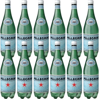 S.Pellegrino Sparkling Natural Mineral Water, Plastic Bottle, Case