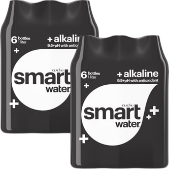 smartwater Electrolyte-Enhanced Alkaline Water with Antioxidant, Plastic Bottles, Case