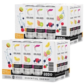 Celsius Sparkling Energy Drink, Variety Pack, Cans, Case