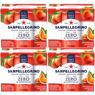 San Pellegrino Italian Sparkling Drinks, Blood Orange, Cans, Case
