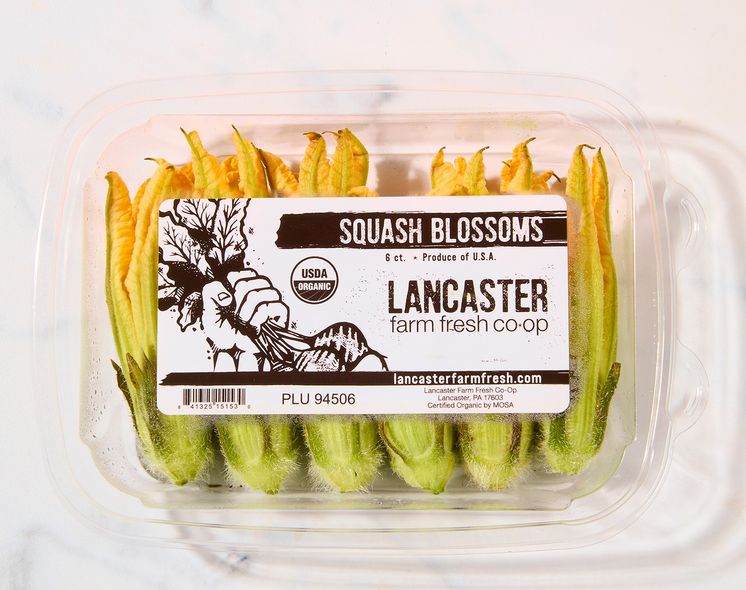 Lancaster Farm Fresh Cooperative Local Organic Squash Blossoms, image 1 of 2 slides
