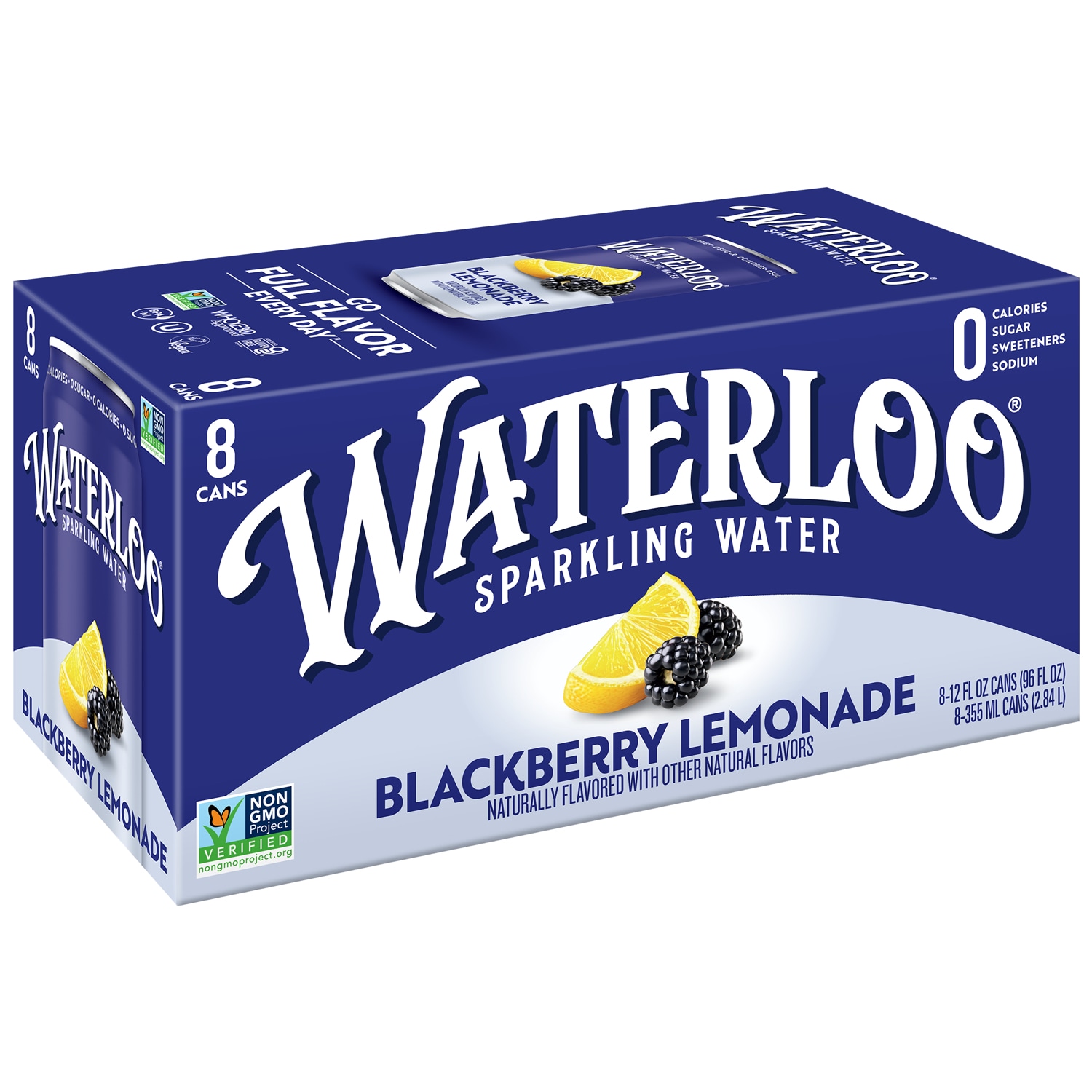 Waterloo Sparkling Water, Blackberry Lemonade, Cans