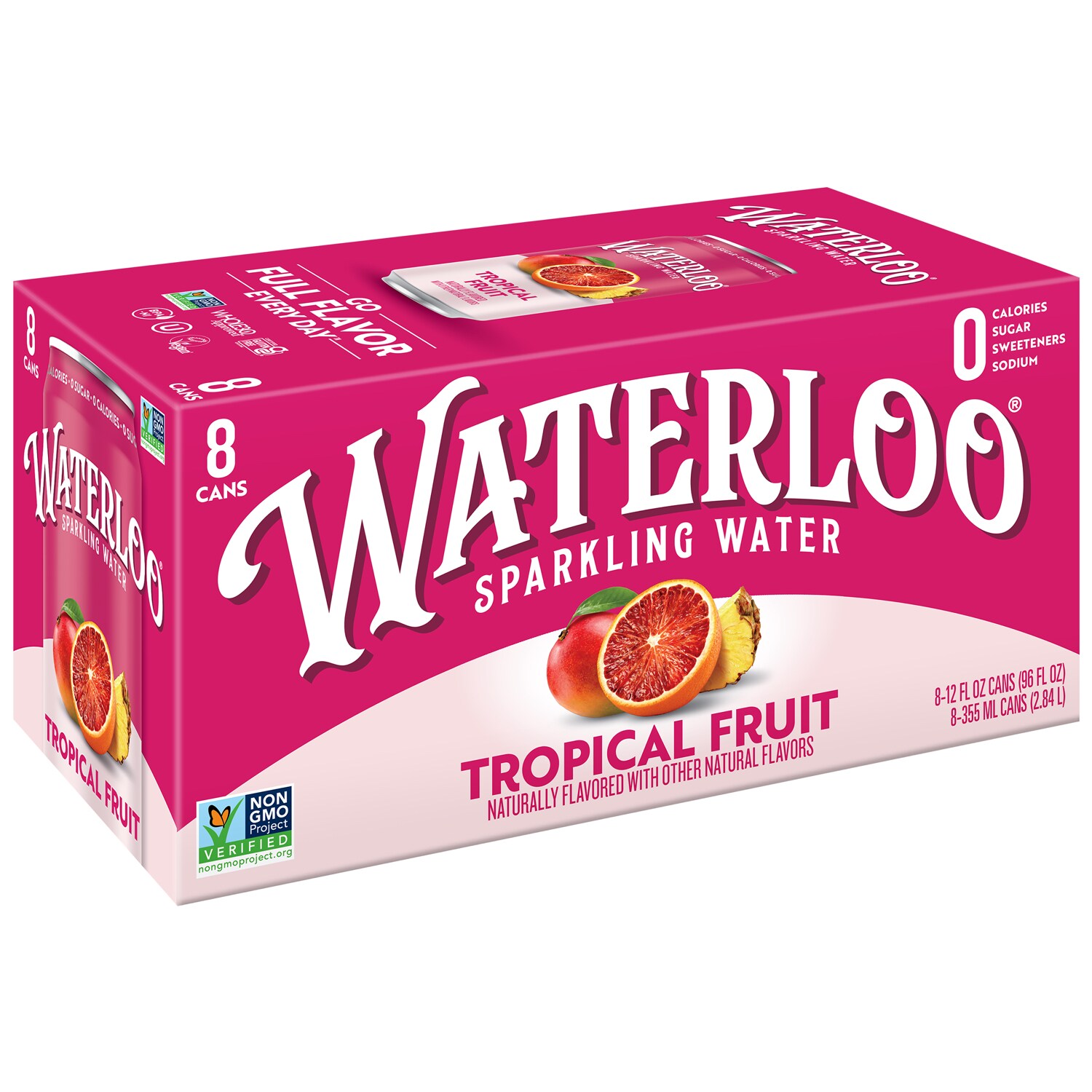 Waterloo Sparkling Water, Tropical Fruit, Cans