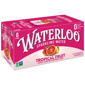 Waterloo Sparkling Water, Tropical Fruit, Cans