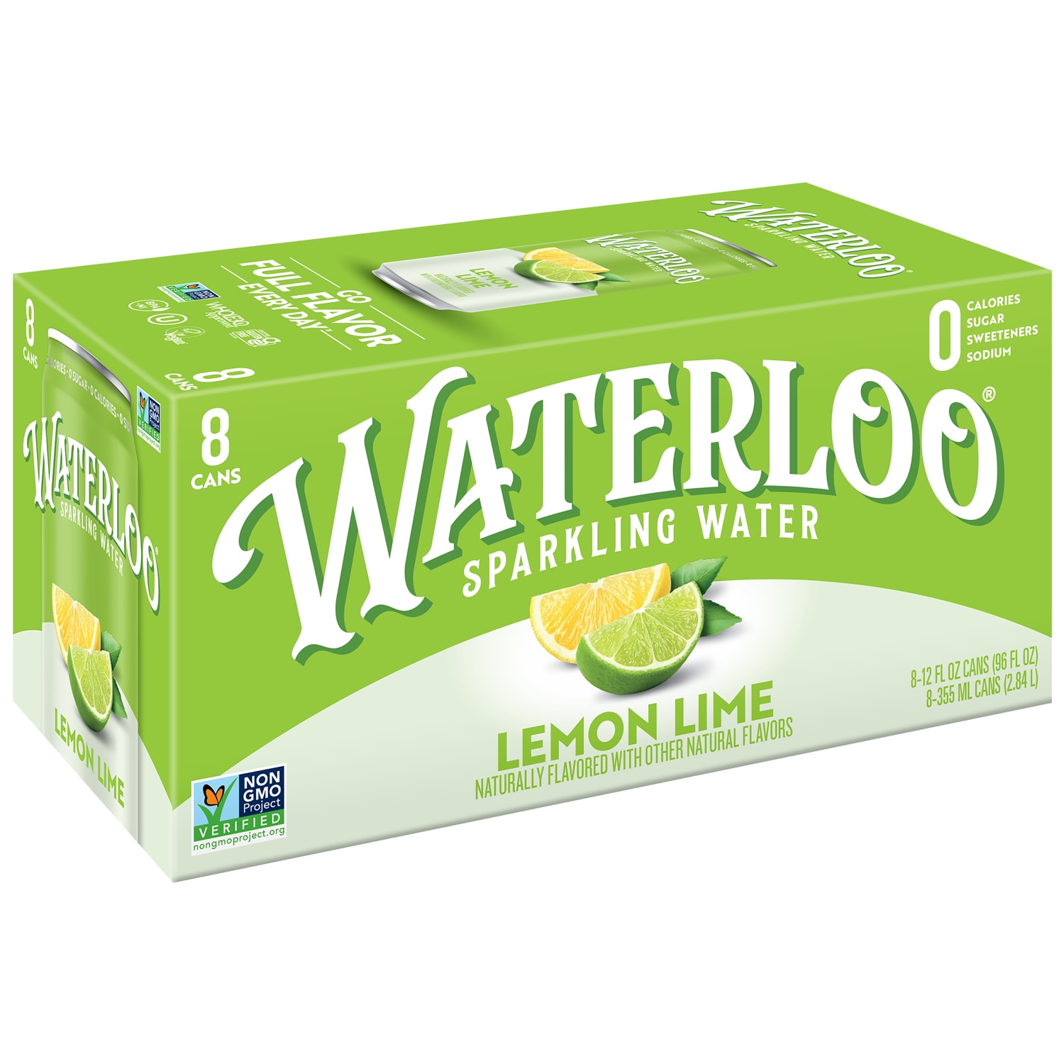 Waterloo Sparkling Water, Lemon-Lime, Cans