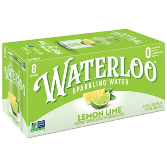 Waterloo Sparkling Water, Lemon-Lime, Cans