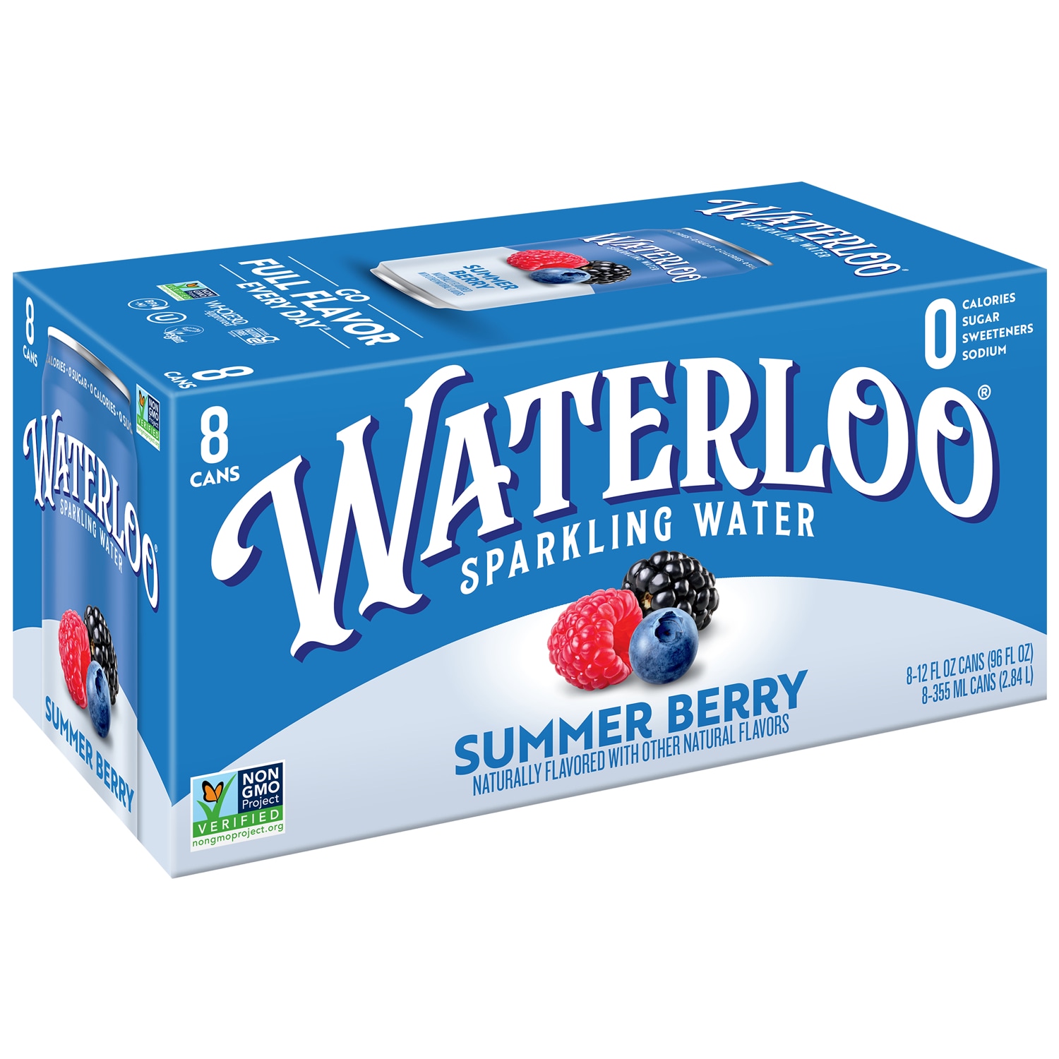 Waterloo Sparkling Water, Summer Berry, Cans