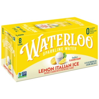 Waterloo Sparkling Water, Summer Lemon Italian Ice, Cans