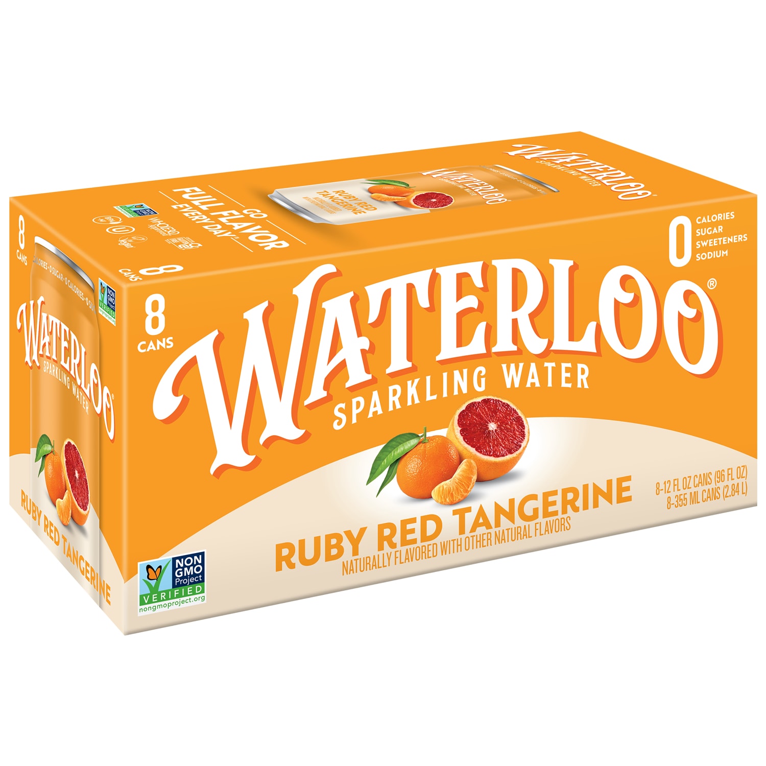 Waterloo Sparkling Water, Ruby Red Tangerine, Cans