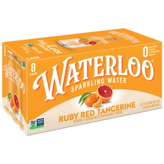Waterloo Sparkling Water, Ruby Red Tangerine, Cans