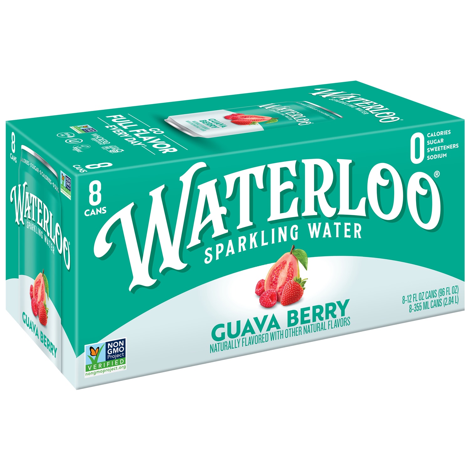 Waterloo Sparkling Water, Guava Berry, Cans