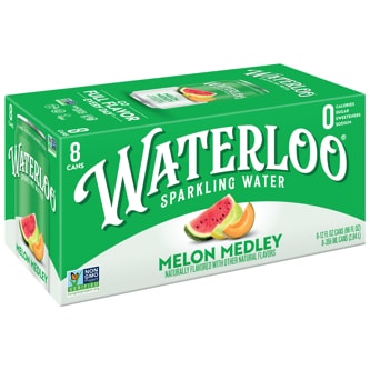 Waterloo Sparkling Water, Melon Medley, Cans