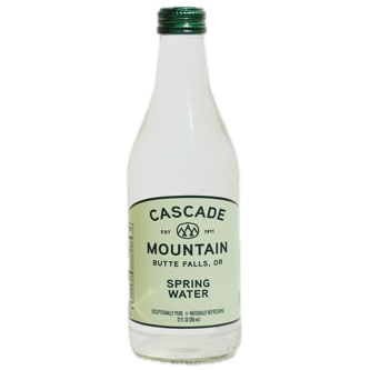 Cascade Mountain Spring Water, Glass Bottle