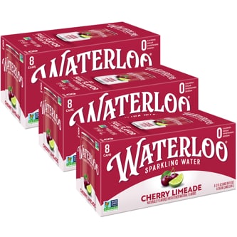 Waterloo Sparkling Water, Cherry Limeade, Cans