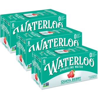 Waterloo Sparkling Water, Guava Berry, Cans, Case