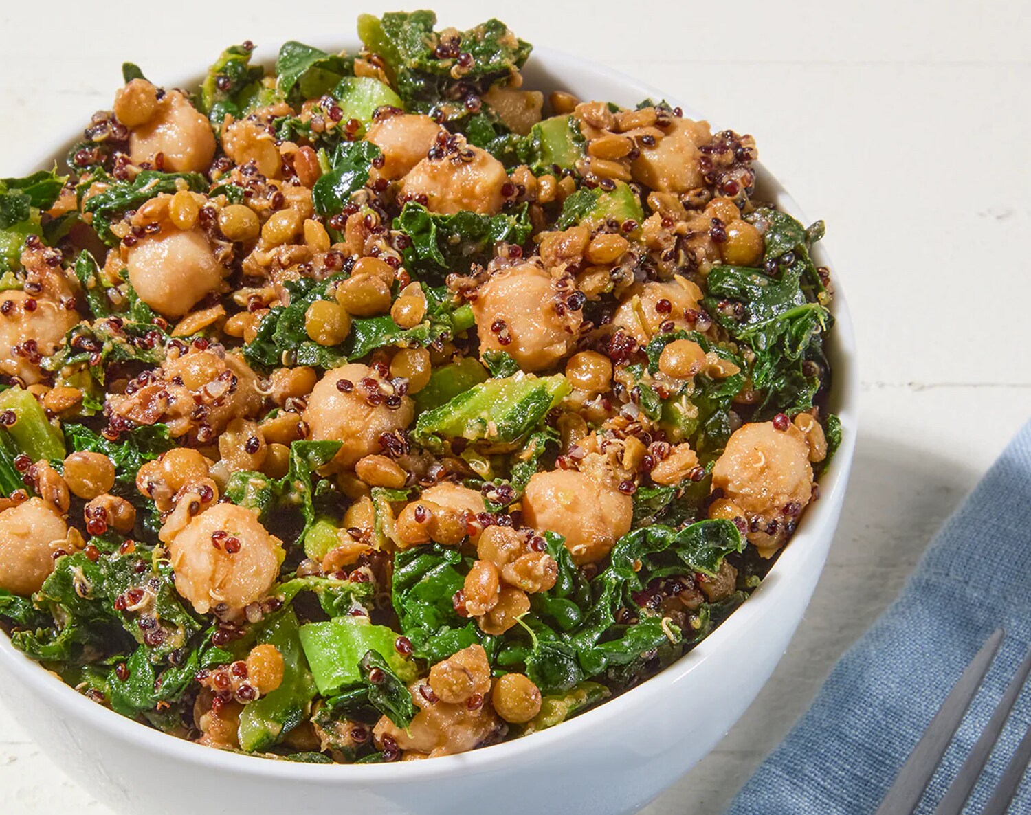 FreshDirect Curried Lentil, Quinoa, Chickpea & Kale Super Salad, Small