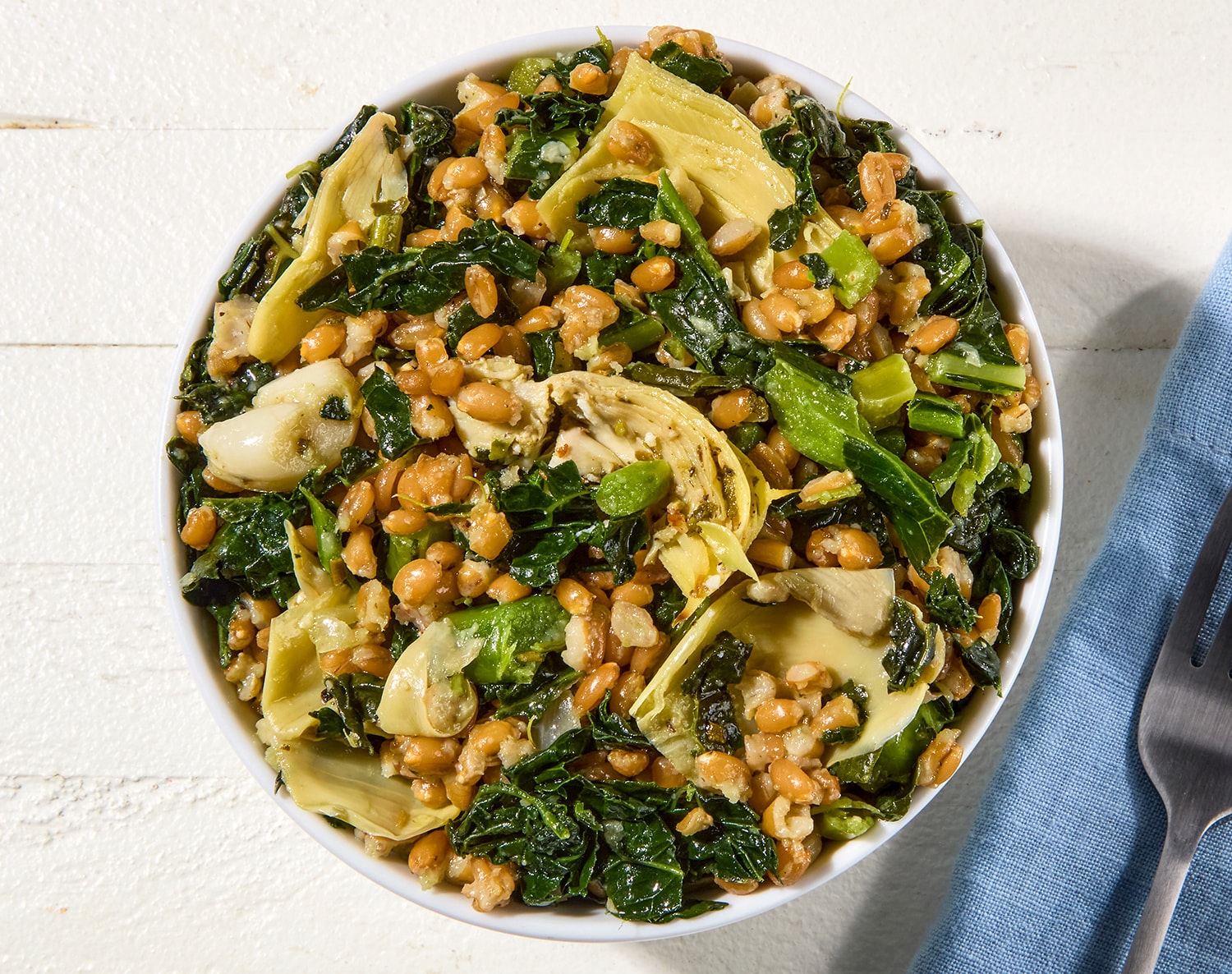 FreshDirect Kale, Farro and Roasted Artichoke Salad, Small, image 2 of 2 slides