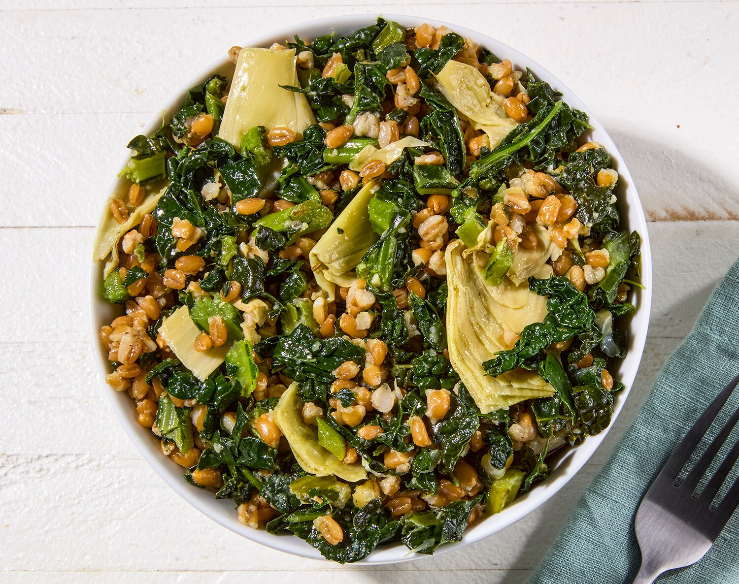 FreshDirect Kale, Farro and Roasted Artichoke Salad, Regular, image 2 of 2 slides