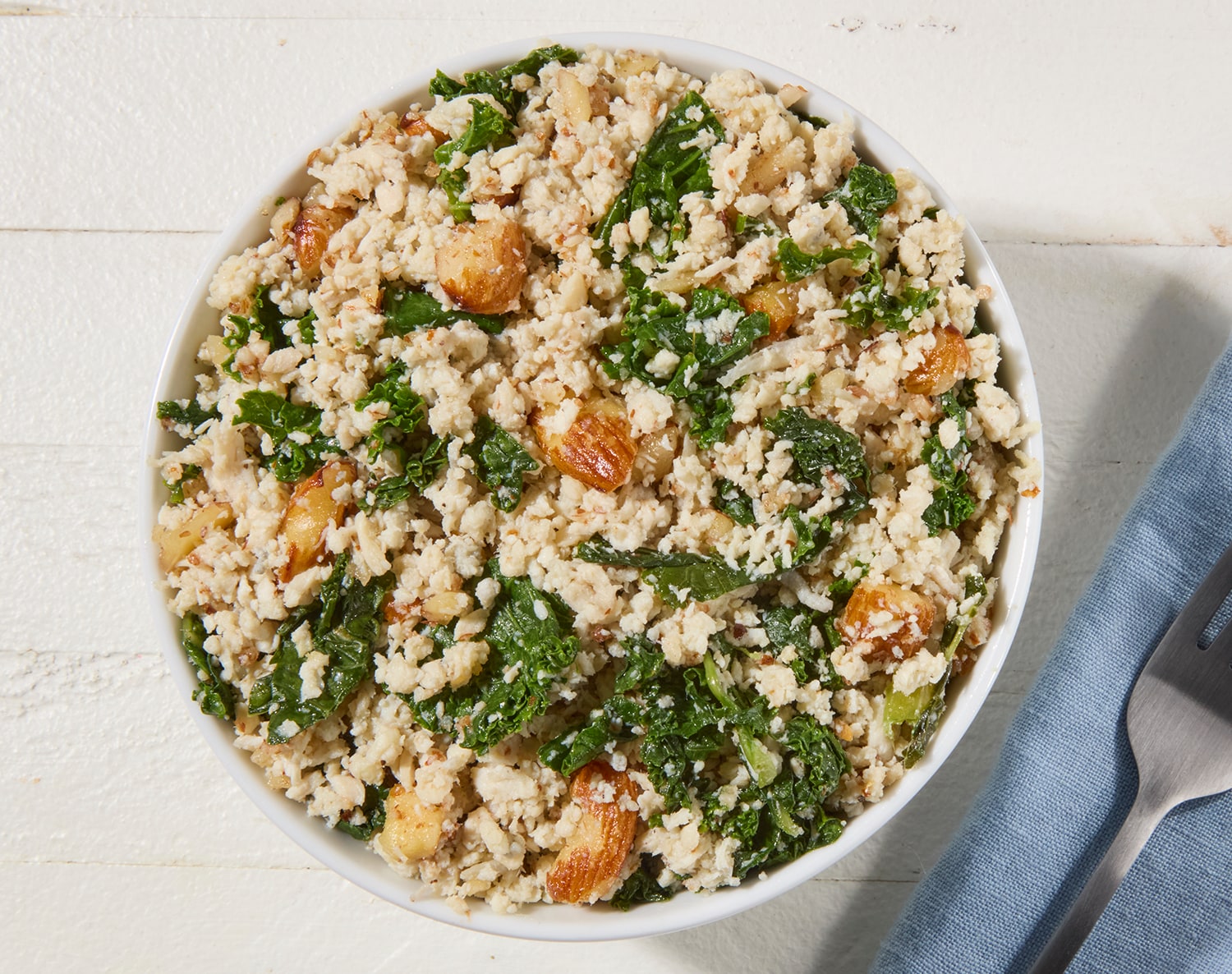 FreshDirect Chicken, Kale and Almond Salad, Small, image 2 of 2 slides