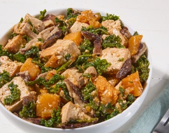 FreshDirect Roasted Tofu, Butternut Squash, and Kale Salad