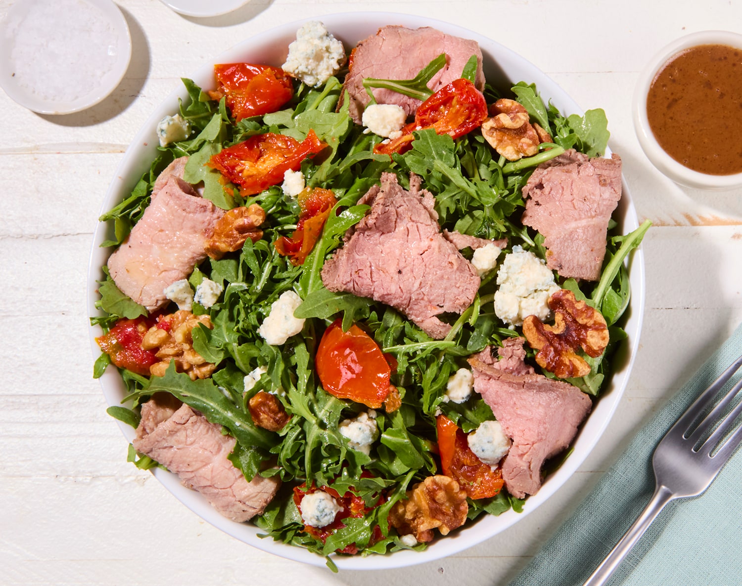 FreshDirect Arugula Salad with Grass-Fed Beef & Gorgonzola, image 2 of 2 slides