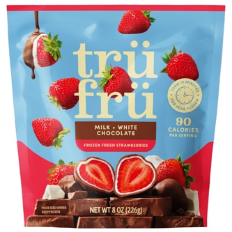 Tru Fru Strawberries in Milk & White Chocolate, Frozen