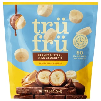 Tru Fru Bananas in Peanut Butter & Milk Chocolate, Frozen