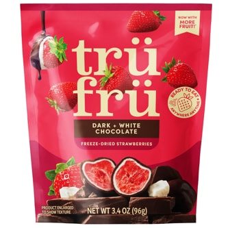 Tru Fru Strawberries in Dark & White Chocolate, Frozen