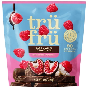 Tru Fru Freeze Dried Strawberries in Dark & White Chocolate