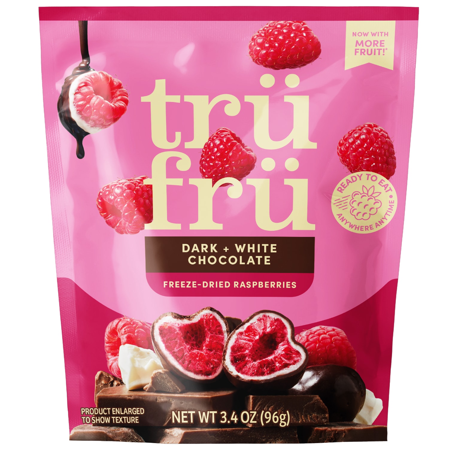 Tru Fru Freeze Dried Raspberries in Dark & White Chocolate