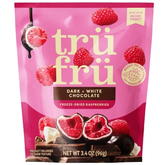 Tru Fru Freeze Dried Raspberries in Dark & White Chocolate