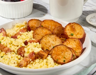FreshDirect Scrambled Eggs with Bacon Lardons & Potatoes, Single Serving Meal