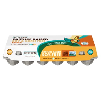 Utopihen Farms Pasture Raised Soy & Corn Free Non-Gmo Large Brown Eggs