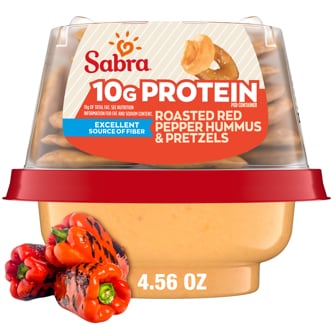 Sabra Snackers, Roasted Red Pepper Hummus & Pretzels