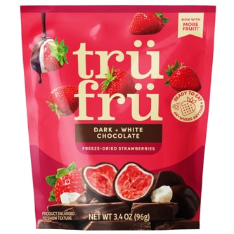 Tru Fru Freeze Dried Strawberries in Dark & White Chocolate